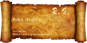 Robl Irén névjegykártya